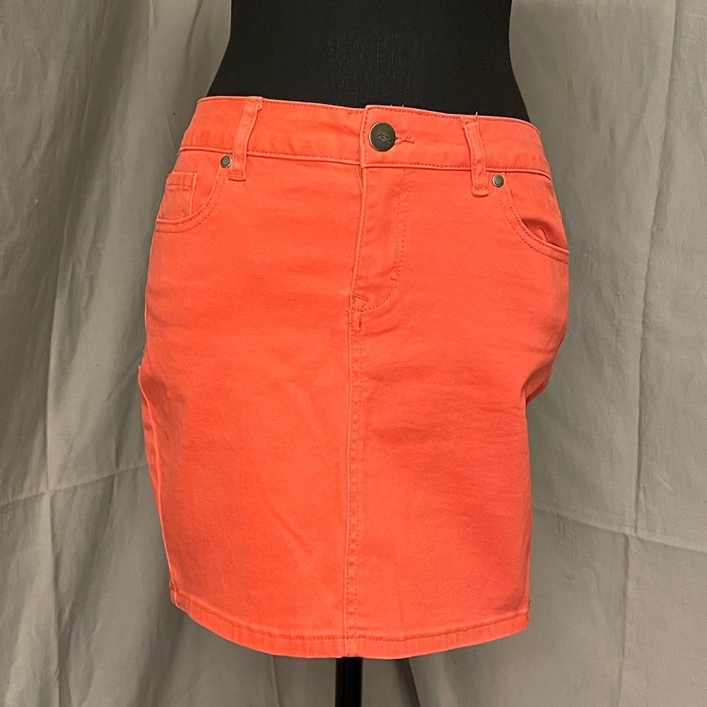 ASTOR Denim Coral Cotton Blend Mini Skirt - Casual Summer Style